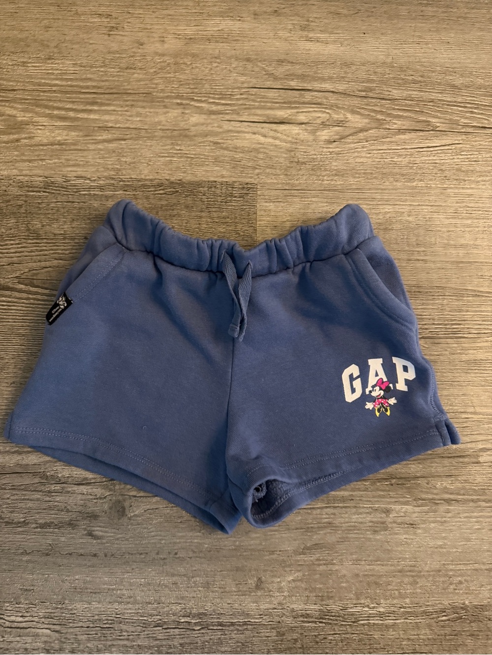 GAP x  Disney collab Girls Blue Minnie Mouse Logo Shorts
